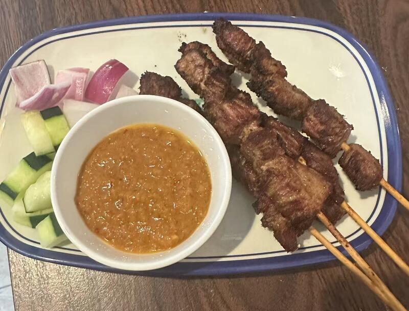 A6. Pandan Leaf Satay Beef